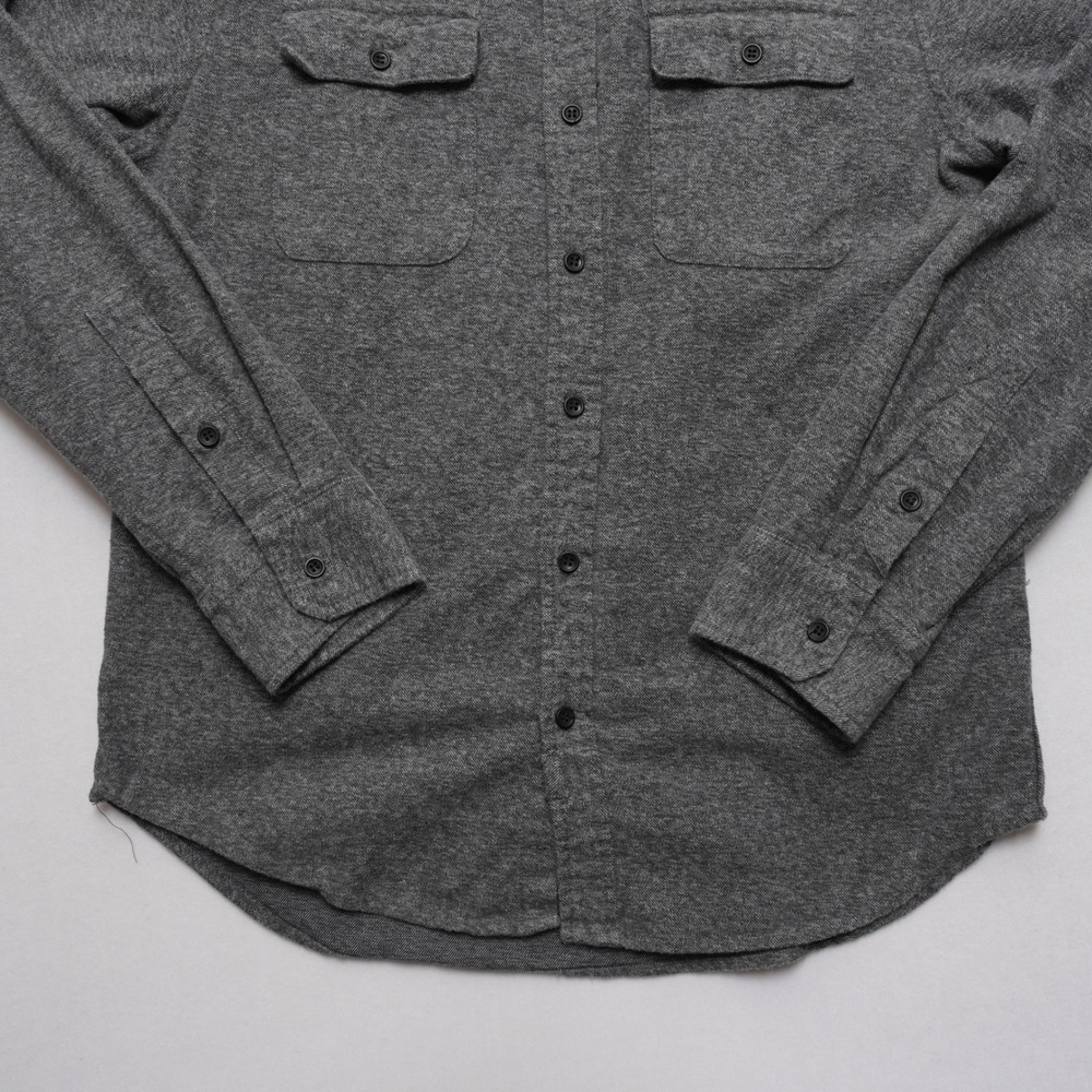 Bridge & Burn Mens Medium Gray Flannel Work Shirt PNW Portland Style - Picture 4 of 13